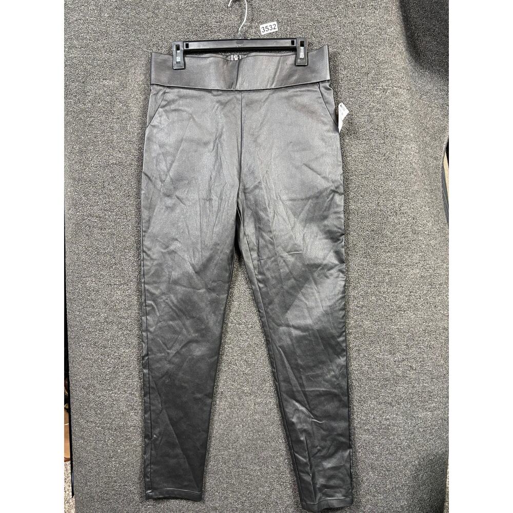 Akira Ammo Pants Womens 2XL Black Faux Leather High Rise Slim Fit Stretch NEW